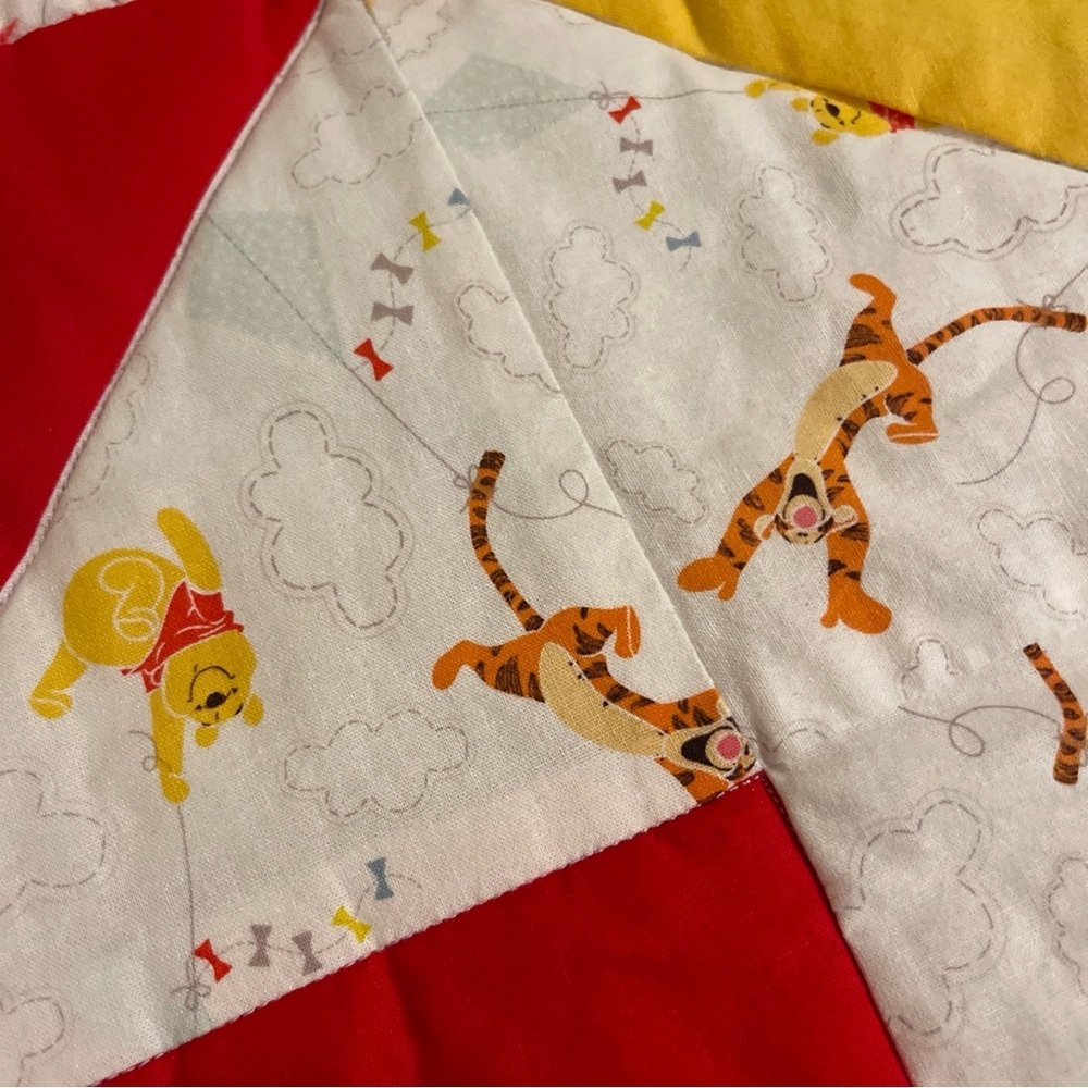 Vintage Winnie the Pooh and Tigger baby blanket, 36x20" - Picture 2 of 12